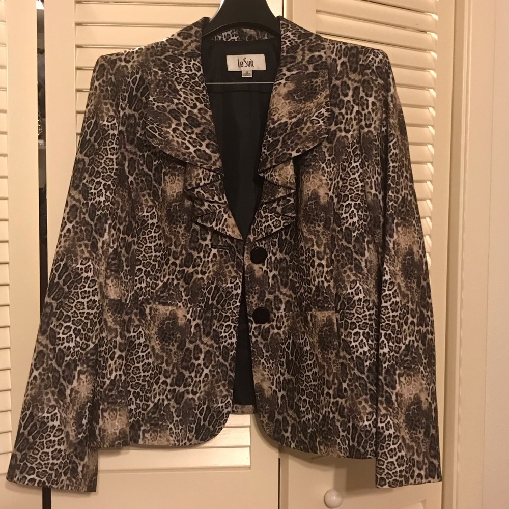 Le Suit animal print suit jacket